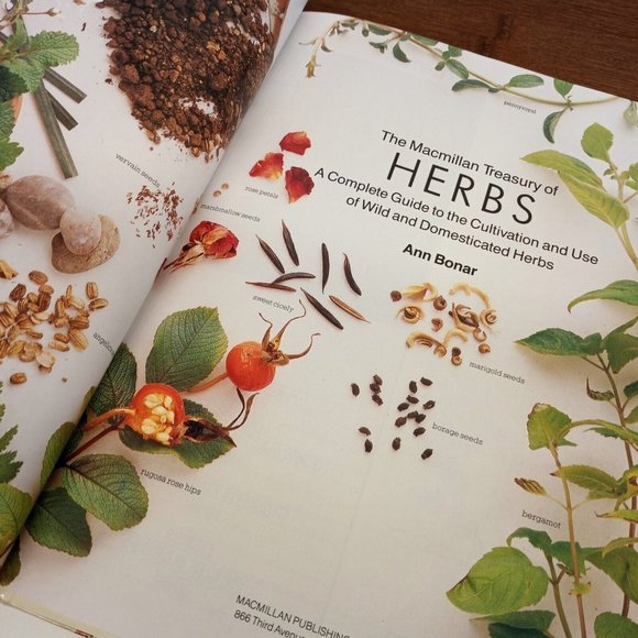 Source Unknown Other Vintage The Macmillan Treasury Of Herbs Hardcover Book With
